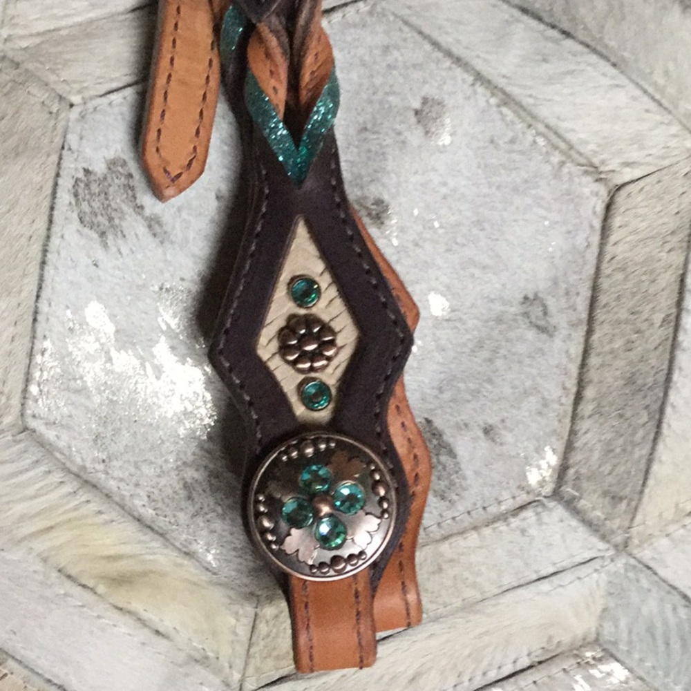 Custom horse headstall barrel racing cowgirl rodeo queen equestrian western - Picture 6 of 10
